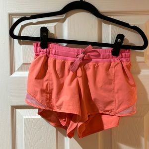 Lululemon low rise, lined shorts